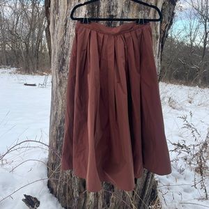 NWT Caractere parachute skirt- Italian- copper iridescent size 8